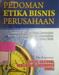 PEDOMAN ETIKA BISNIS PERUSAHAAN