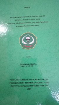 PERANAN PENDIDIKAN ISLAM DALAM MENGATASI KENAKALAN REMAJA DI DESA GOTALAMO KECAMATAN MOROTAI SELATAN