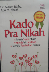 KADO PRA NIKAH:katalog Dalam terbitan [KDT]