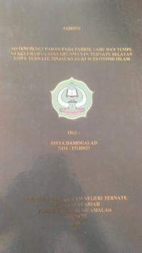 SISTEM PENGUPAHAN PADA PABRIK TAHU DAN TEMPE DI KELURAHAN SASA KECAMATAN TERNATE SELATAN KOTA TERNATE TINJAUAN HUKUM EKONOMI ISLAM