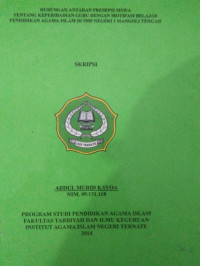 HUBUNGAN ANTARAN PRESTASI SISWA TENTANG KEPRIBADIAN GURU DENGAN MOTIVASI BELAJARPAI DI SMP NEGERI 1 MANGOLI TENGAH