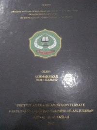 ANALISIS PUTUSAN PENGADILAN AGAMA TENTANG ISBAT NIKAH NOMOR.008/PDT.P/2017/PA.TTE(PENGADILAN AGAMA KELAS 1 B TERNATE )