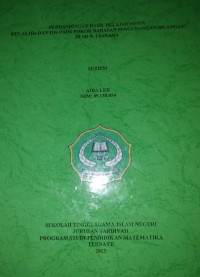 PERBANDINGAN HASIL BELAJAR SISWA KELAS IIIa DAN KELAS IIIb PADA POKOK BAHASAN PENGURANGAN BILANGAN DI SD N. I SANANA