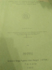 PERANAN ORANG TUA TERDAP PENDIDIKAN AGAMA DALAM KEHIDUPAN KELUARGA DI KELURAHAN SANGAJI KECAMATAN KOTA TERNATE UTARA