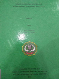 EFEKTIVITAS KINERJA GURU BIOLOGI  DI SMP NEGERI 11 KOTA TIDORE KEPULAUAN