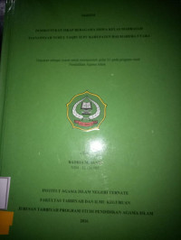 PEMBENTUKAN SIKAP BERAGAMA SISWA KELAS MADRASAH TSANAWIYAH NURUL YAQIN SUPU KABUPATEN HALMAHERA UTARA