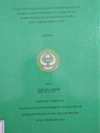 KOMPETENSI GURU DALAM PELAKSANAAN EVALUASI PEMBELAJARAN PENDIDIKAN AGAMA ISLAM DI SMP NEGERI 10 GITA OBA KOTA TIDORE KEPULAUAN