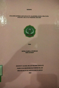 ANALISIS KINERJA KEUANGAN PT. RAJENDRA SURYA PRATAMA JAKARTA SELATAN PERIODE 2018-2020