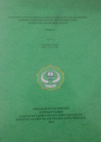 EFEKTIFITAS PENGGUNAAN LABORATORIUM IPA DALAM PROSES PEMBELAJARAN BIOLOGI DI SMP NEGERI 1 SAHU KABUPATEN HALMAHERA BARAT