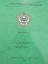 PEMBERDAYAAN EKONOMI BERBASIS MASJID (Studi Implementasi Program Komunitas Miktro  MUamalat Berbasis Masjid (KUM3) Baitul Mal Muamalat (BMM) Pada Masjid Binaan Di Kota Ternate)