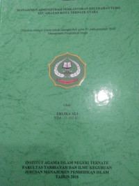 MENAJEMEN ADMINISTRASI PERKANTORAN KELURAHAN TUBO KECAMATAN KOTA TERNATE UTRA