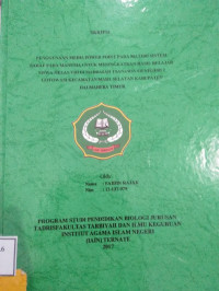 PENGGUNAAN MEDIA POWER POINT PADA MATERI SISTEM SARAF PADA MANUSIA UNTUK MENINGKATKAN HASIL BELAJAR SISWA KELAS VIII DI MADRASAH TSANAWIYAH NEGERI 2 GOTOWASI KECAMATAN MABA SELATAN KABUPATEN HALMAHERA  TIMUR