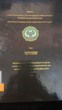 PENENTUANG HARGA LELANG BARANG JAMINAN GADAI PERSPEKTIF EKONOMI ISLAM