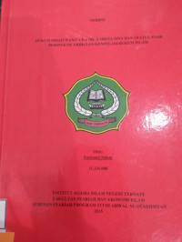 HUKUM IDDAH WANITA HAMIL KARENA ZINA DAN STATUS ANAK PRESPEKTIF FIQIH DAN KOMPILASI HUKUM ISLAM