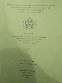 EKSITENSI PENDIDIKAN ISLAM DAN PERANANYA DALAM PEMBINAAN MORALITAS  GENERASI MUD ADI DESA KAYU MERAH KECAMATAN KOTA TERNATE SELATAN