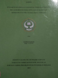 PENGARUH KECERDASAN EMOSIONAL TERHADAP PRESTASI BELAJAR BIOLOGI PADA SISWA KELAS XI JURUSAN KEPERAWATAN SMK NEGERI 3 KOTA TERNATE