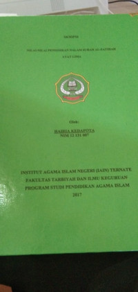 NILAI NILAI PENDIDIKAN SURAH AL-FATIHAH