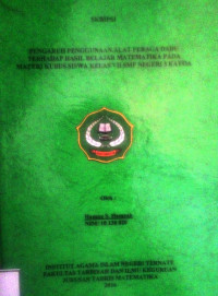 PENGARUH PENGGUNAAN ALAT PERAGA DADU TERHADAP HASIL BELAJAR MATEMATIKA PADA MATERI KUBUS SISWA KELAS VII SMP NEGRI 3 KAYOA