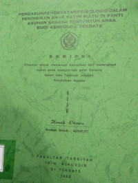 PENGARUH PENDEKATAN PSIKOLOGIS DALAM PENDIDIKAN ANAK YATIM PAATU DI PANTO ASUHAN SANANA PENYANTUNANAK BUDI SENTOUSA TERNATE