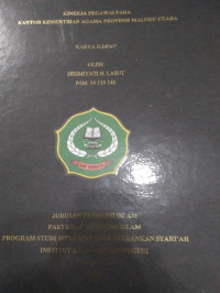 KINERJA PEGAWAI PADA KANTOR KEMENTRIAN AGAMA PROVINSI MALUKU UTARA