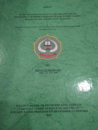 STUDI TENTANG EFEKTIFITAS GURU BIOLOGI DALAM MENERAPKAN PENDIDIKAN KARAKTER PADA PEMBELAJARAN BIOLOGI DI SMA NEGERI 4 KOTA TERNATE