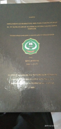 IMPLEMENTASI MARKETING MIX PADA TABUNGAN HAJI DI PT. BANK SYARIAH MANDIRI KANTOR CABANG KOTA TERNATE