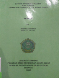 KONSEP MASYARAKAT MADANI KOTA TERNATE (telaah atas pemikiran drs h. syamsir andily)