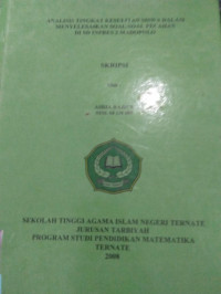 analisis tingkat kesulitan siswa dalam menyelesaikan soal soal pecahan di sd inpres 2 madopolo