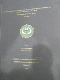 PENGELOKAAN ZAKAT BERDASARKAN UNDANG-UNDANG NO 23 TAHUN 2011 TENTANG PENGELOLAAN ZAKAT