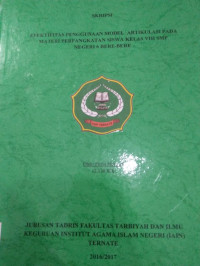 EFEKTIFITAS PENGGUNAAN MODEL ARTIKULASI PADA MATERI PERANGKATAN SISWA KELAS VIII SMP NEGERI 6 BERE-BERE