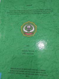 EFEKTIFITAS PENGELOLAAN KELAS PADA PEMBELAJARAN BIOLOGI TERHADAP POKOK BAHASAN SISTEM PENCERNAAN PADA MANUSIA SISWA KELAS XI SMA NEGERI 3 KOTA TERNATE