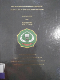 ANALISA PEMBIAYAAN MURABAHAH KONSUMTIF (studi kasus pada PT.BPRS bahari berkesan Kota Ternate