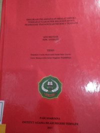 IMPLIKASI PELAKSANAAN SHALAT DHUHA TERHADAP KARAKTER RELIGIUS SISWA MADRASAH TSANAWIYAH NEGERI 1 TERNATE