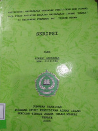 PARTISIPASI MASYARAKAT TERHADAP PENDIDIKAN NON FORMAL PADA PUSAT KEGIATAN BELAJAR MASYARAKAT (PKBM) 