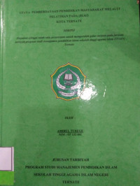 UPAYA PEMBERDAYAAN PENDIDIKAN MASYARAKAT MELALUI PELATIHAN PADA (BLKI) KOTA TERNATE