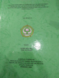 ANALISIS KEMAMPUAN SISWA KELAS VII NEGERI 1 MOROTAI DALAM MENYELESAIKAN SOAL-SOAL MATEMATIKA PADA KONSEP OPERASI BILANGAN BULAT