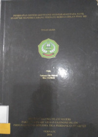 PENERAPAN SISTEM AKUTANSI MUDHARABAH PADA BANK SYARI'AH MANDIRI CABANG TERNATE BERDASARKAN PSAK 105