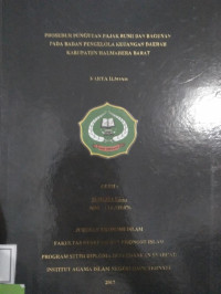 PROSEDUR PUNGUTAN PAJAK BUMI DAN BANGUNAN PADA BADAN PENGELOLA KEUANGAN DAERAH KABUPATEN HALMAHERA BARAT