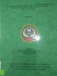 SUPERVISI KEPALA SEKOLAH DALAM MENINGKATKAN PROFESIONALISME GURU DI SD NEGERI 35 KOTA TERNATE