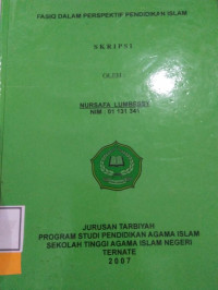 FASIQ DALAM PERSPEKTIF PENDIDIKAN ILAM