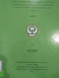 PENERAPAN MODEL PEMBELAJARAN KOOPERATIF TIPE STAD PADA POKOK BAHASAN PERSAMAAN DAN PERTIDAKSAMAAN LINEAR SATU VARIABEL KELAS VII SMP NEGERI 3 KOTA TERNATE