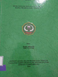 STUDI TENTANG  PENANGANAN SAMPAH DI SMA NEGERI 10 KOTA TERNATE