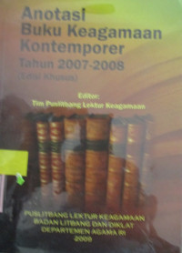 ANOTASI BUKU KEAGAMAAN KONTEMPORER TAHUN 2007-2008