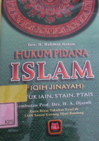 HUKUM PIDANA ISLAM (FIQIH JINAYAH)