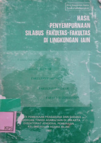 HASIL PENYEMPURNAAN SILABUS FAKULTAS-FAKULTAS DI LINGKUNGAN IAIN