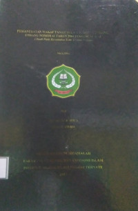 PEMANFAATAN WAKAF TANAH DALAM TINJAUAAN UDANG-UNDANG NOMOR 41 TAHUN 2004 TENTANG WAKAF (Studi kecamatan kota ternate selatan)