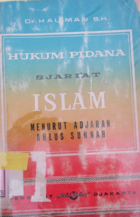 HUKUM PIDANA SYARI'AT ISLAM MENURUT ADJARAN AHLUS SUNNAH