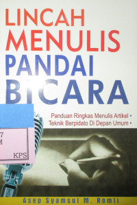 LINCAH MENULIS PANDAI BICARA