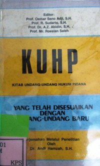 KUHP:kitab undang-undang hukum pidana