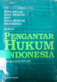 PENGANTAR ILMU HUKUM JILID II